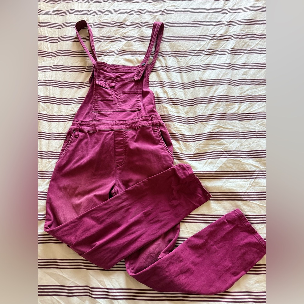 Free People Red Overalls